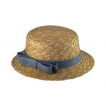 Παιδικό Καπέλο Ψάθινο boater με κορδέλα