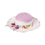 Ψάθινο Καπέλο Floppy Παιδικό με σατέν πολύχρωμη κορδέλα